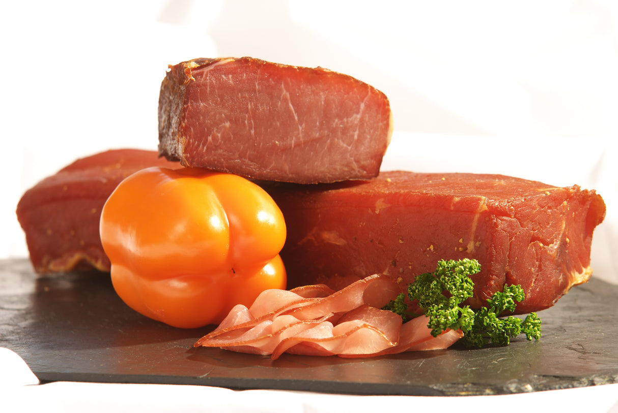 Lachsschinken geschnitten