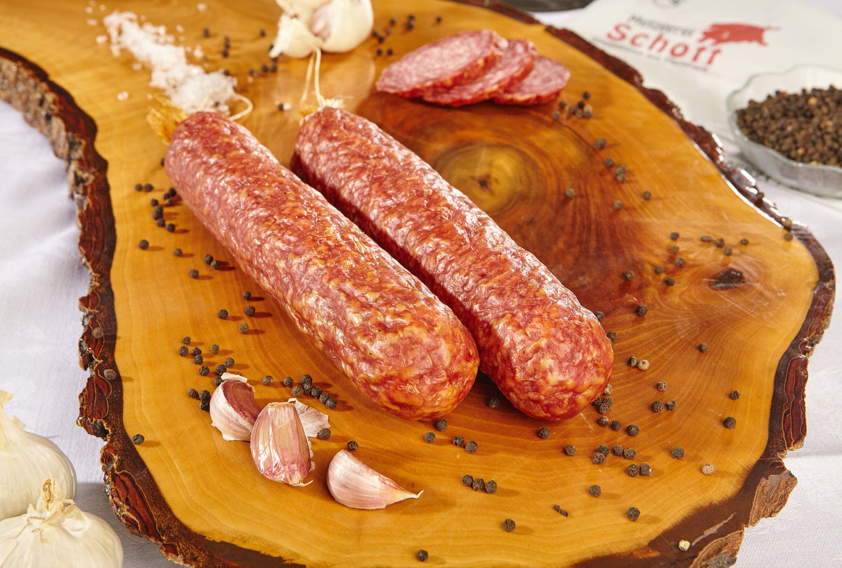 Stracke (Cervelatwurst) geräuchert