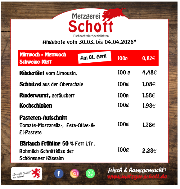 Angebote vom 30. März bis 4. April 2026