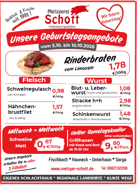 Geburtstagsangebote vom 05.10.- 10.10.2026